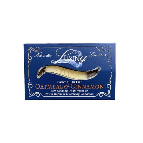 Luxiny Oatmeal Cinnamon Handmade Bar Soap for Bath and Body, Palm Oil Free Moisturizing Vegan Natural Castile Soap made with Oatmeal, Cocoa & Shea Butter & Aloe for Eczema, Dry, Sensitive Skin(3 Pack)