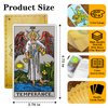 DEBIDSTL Tarot Cards for Beginners,78 Classic Tarot Cards Deck with Guidebook and Velvet Storage Bag,Durable Tarot Cards,Fortune Telling Games (Yellow)