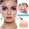 URAQT Face Gems Glitter, 9 Sheets Face Rhinestones Mermaid Jewels Face Stickers Set, Self-adhesive Crystal Rainbow Diamonds Eyes Face Body Temporary Tattoos for Women Makeup Party Decorations