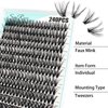 Individual Lashes 14-18mm 240pcs Cluster Lashes D Curl Natural Look Mixed Tray DIY Eyelash Extension Volume Lash Clusters Eyelashes Long 0.07 Individual Lash Extensions (40D-0.07D-14-18mm)