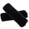 Pinbola 5pcs in 1 Set Faux Wool Steering Wheel Cover Soft Fluffy Handbrake Cover & Gear Shift Cover & 2pcs Seat Belt Shoulder Pads Warm Universal Fit for 15 Inch (Black)