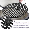 FIRELOOP Grill Grate Lifter Grill Cast Iron Cooking Grid Lifter,Big Size Green Egg Cast Iron Cooking Grate Handling Lifter Accessories for Moving Cast Iron and Stainless Steel Grilling Nets