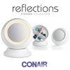 Conair Round Shaped Single-Sided Lighted Makeup Mirror; 3x magnification; White