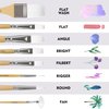 CONDA Paint Brushes Set of 24 Different Shapes Professional Painting Brushes for Oil, Acrylic Canvas and Watercolor Painting (White)