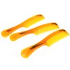 LBY Hair Comb, 5-Pack 16 cm(6.3"), Round Handle Comb Hair Care Comb, Plastic, Yellow