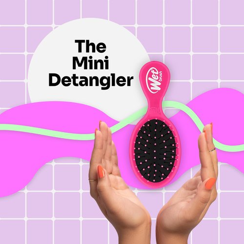 Wet Brush Mini Detangler Hair Brush, Purple - Detangling Travel Hair Brush - Ultra-Soft IntelliFlex Bristles Glide Through Tangles with Ease - Pain-Free - All Hair Types
