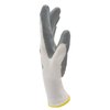 JORESTECH Safety Work Gloves White Polyester Knitted Fiber with Grey Nitrile Coating Pack of 12 GD-01 (Size 9-L)