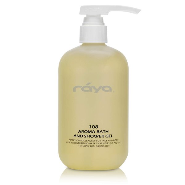 Raya Aroma Bath and Shower Gel 16 oz (108) | Gentle and Moisturizing Body Cleanser | Great for All Skin