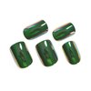 Chrome Green Press On Nails Short Square Full Cover Fake Fingernails Art Daily Wearable Electroplate Design Manicure False Nails Tips (24pcs)