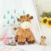 Tezituor Giraffe Stuffed Animal with Babies, 18in Mommy Stuffed Giraffe with 3 Cute Baby Giraffe Plush Toys, Boy Girl Giraffe Toy for Kids, Giraffe Gifts for Birthday Christmas Party Decor
