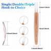 6PCS Dreadlock Crochet Hooks for Hair, Durable 0.75mm Dreadlock Crochet Needle with Interlocking Tool for Locs, Excellent for Maintaining Real Dread Loc