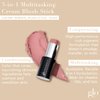 Glo Skin Beauty Cream Blush Stick (Hush) | 3-in-1 Multitasking Long-Wear Cheek, Lips + Lids Stick | Packed with Skincare Benefits