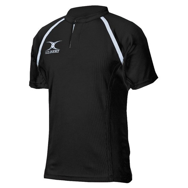 Gilbert XACT II Rugby Jersey (Medium, Black)