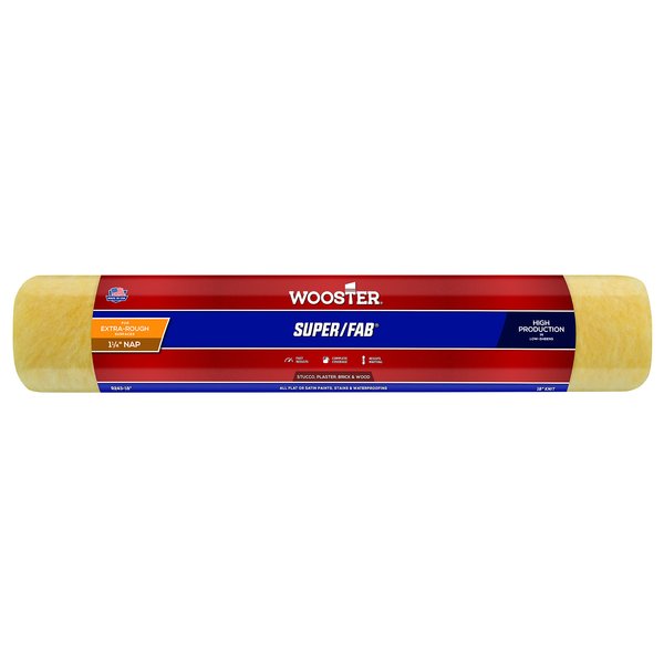 Wooster Brush R243-18 Super/Fab Roller Cover, 1-1/4-Inch Nap, 18-Inch , Yellow