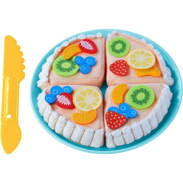 HABA Fruit Tart Pretend Play Food - Felt Toy Desert with Assorted Toppings