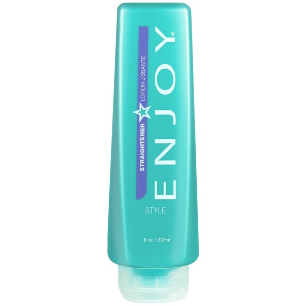 ENJOY Straightener, 8 Oz. - Hair Styling Cream, For All Hair Types, Straighten and Control, Soft and Smooth, Curly Hair Products