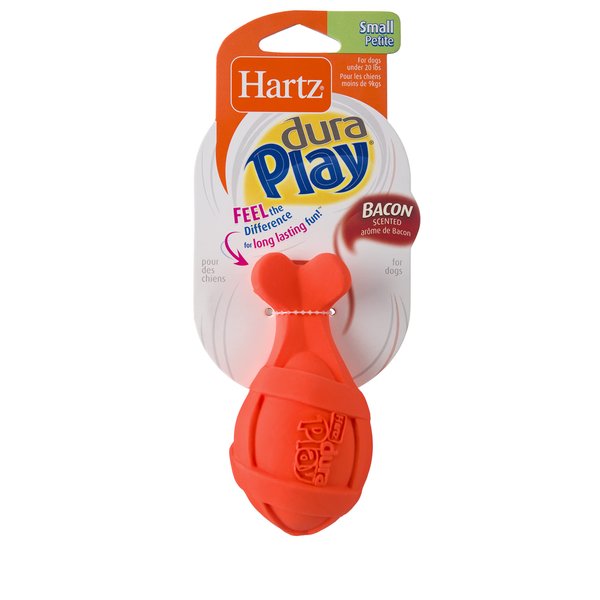 Hartz Dura Play Bacon Scented Rocket Dog Toy, Small , 1 Count