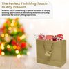 Novel Box Gold Gift Bags with Handles 10 Pack Wide Paper Bags - Shopping Bags Bulk Gift Bags Business, Shopping, Birthday Paper Shopping Bags - Shopping Bags for Groceries