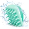 LORSEX Shampoo Brush Scalp Massager, Soft Silicone Scalp Care Hair Brush for Wet Dry Hair, Scalp Scrubber for Women Men Kids (Green)