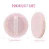 WLLHYF 12PCS Makeup Powder Puffs Pink Cotton Powder Puffs Round Powder Puff for Makeup Face Powder Velour Puffs for Loose Powder Washable(pink