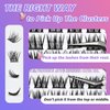 MayIFindYou Fluffly Lash Clusters 72 Pcs D Curl DIY Eyelash Extensions Volume Faux Mink Lash Extension Reusable Individual Lash Clusters Natural Look with Tweezer Mixed Lashes (MIX 8-16mm, Violet-A03)