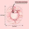 Silk Bonnet 100% Mulberry Silk Sleep Cap Breathable & Adjustable Sleeping Caps Silk Hair Wrap Women Night Cap for Curly Hair (Pink)