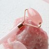 huefull Face Massager Rose Quartz Face Roller & Gua Sha Facial Tool Set, Lymphatic Drainage Massage Tool for Self Care, Muscle Tension Relief, Skin Care Gift for Men/Woman