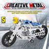 Ferthor Fun Erector Set Motorcycle,Stem Building Projects Toys for Kids 8 9 10 11 12+ Year Old,Metal Building Construction Model kit, 5 in 1 Motobike Building Blocks Steam Educational Toys(139PCS)