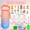 Wbesty Decorate Your Own Water Bottle Kits for Girls Age 4-12, Princess Diamond Painting with Star Glow in The Dark, Arts and Crafts Gifts for Girls Birthday Christmas Gift(Princess)