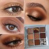 AMY'S DIARY Copper Matte and Shimmer Eyeshadow Palette, Hazel Smokey Eye Makeup Palette, Waterproof Long Lasting