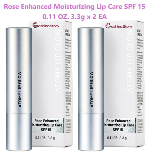 Atomy Lip Glow 3.3g x 2 EA - Moisturizing Lip Care Treatment Balm with Natural Pink Color
