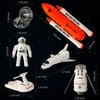 Wbzle Space Exploration Shuttle Toys, Space Explorer Toy Kit, Include Signal Receivers, Satellites, Astronaut, Space Scooter, Space Toys Gift for Exploring Boys and Girls