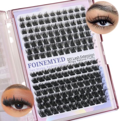 Doll Anime Lashes 2 Styles Lash Extensions Spiky Manga and Volume Lash Clusters 10-16mm cluster Lashes Wispy DIY Lash Extension Fluffy Eyelash Extension by FOINEMYED