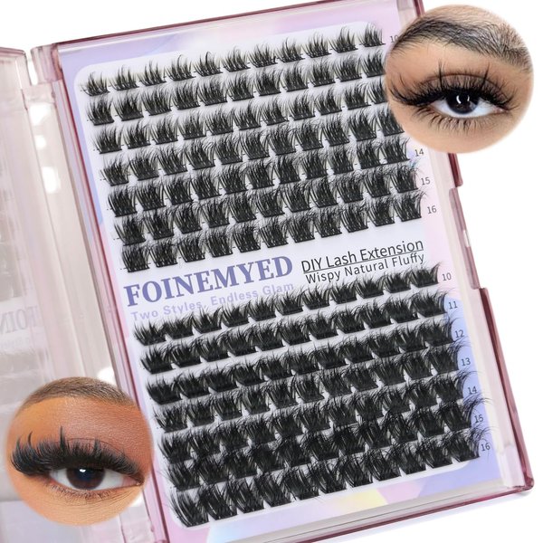 Doll Anime Lashes 2 Styles Lash Extensions Spiky Manga and Volume Lash Clusters 10-16mm cluster Lashes Wispy DIY Lash Extension Fluffy Eyelash Extension by FOINEMYED