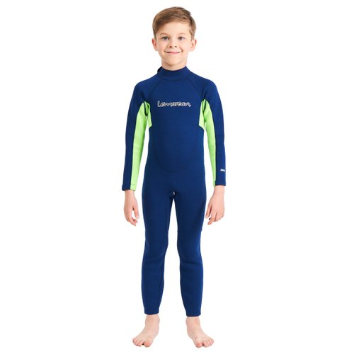 Lemorecn Wetsuits Youth 2 mm Full Diving Suit(4032navygreen-14)
