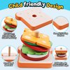 kizh Wooden Sandwich Sorting Stacking Toys Play Food Set for Toddlers Preschool Educational Montessori Toys Fine Motor Toys for Kids Boys Girls