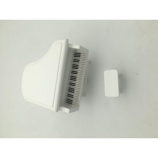 EatingBiting Dollhouse Miniature Doll Piano with Chair,1:12 Dollhouse Miniature Furniture White Piano with Chair Dollhouse Miniature 1:12 Scale Fairy Doll Home Scene, Elegant Vivid
