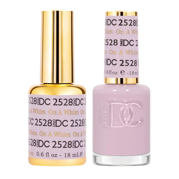 DND DC Gel Polish Set, Free Spirit Collection, UV/LED Gel Polish and Air Dry Nail Lacquer, Matching Chip-Free Polish Duo, 2528 On A Whim, 0.5 Fl Oz