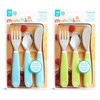 Munchkin® Splash™ Toddler Fork, Knife and Spoon Utensil Set, 6 Pack, Blue/Green