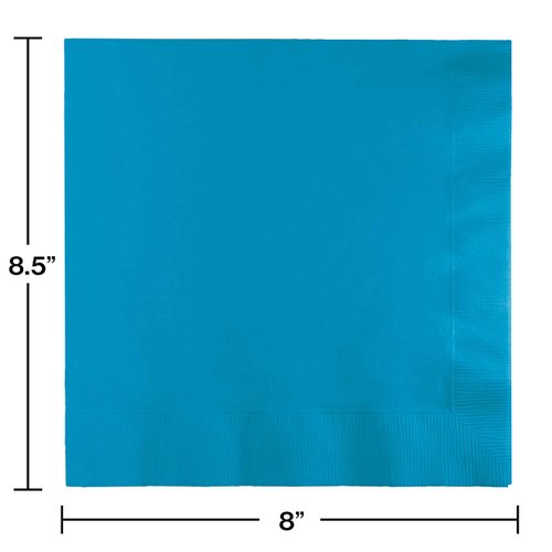 25-Count Touch of Color 3-Ply Paper Dinner Napkins, Turquoise