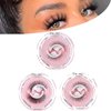 3Pairs Pink Self-adhesive Eyelashes,Eyelashes Snap on No Adhesive,New Snap on Lashes, False Eyelashes,False Lashes