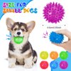 DragonflyDreams 6 Pcs Light Up Spiky Ball Dog Toy, Dog Chew Toys for Teething, Glow in The Dark Dog Balls, Spikey LED Flashing Rubber Dog Ball Bounce-Activated Puppy Toys Toss Fetch Balls