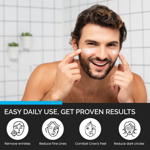 Bright Eye: Under Eye Cream for Men by Blu42 – Anti-Aging Natural and Organic Eye Balm To Reduce Wrinkles, Dark Circles, Crows Feet and Under Eye Bags (1 FL OZ, 30ml)