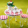 LOGOFUN 40 Pcs Dollhouse Miniature Wine Glasses 1:12 Scale Drink Cups Round Bottom Glasses Kitchen Accessories Decorations