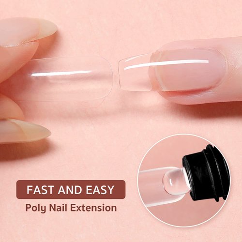 GAOY Poly Gel Set, Nail Extension Gel, 6 Colors Nude Pink Builder Gel Nail Enhancement Gel for Beginner & Professional Nail Art Salon DIY