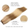 VINBAO Human Hair Extensions Wire Hair Color 10 Light Brown to 16 Blonde Highlight 22in 85g Wire Hair Extensions Invisible Hairpiece Remy Human Hair Extensions (#101616 22in)