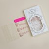 CEWEWP White French Press on Toes Nails Short Square Fake Toe Nails Pink Toe Nails Press on with Heart Rhinestone Set Press on Toenails for Women Acrylic Full Cover Toe Nail Tips Toe Press ons 24Pcs