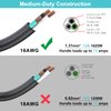 [2 Pack] Flat Plug Short Power Extension Cord - 6inch Black Low Profile Flat Head 3 Prong Grounded Indoor Extension Cord,16AWG 13amp Household Appliance Electrical Extension Cord with Flat Wall Plug