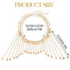 Aukmla Sequin Tassel Head Chain Gold Headpiece Hair Chains Festival Costume Headband Hair Accessories for Women