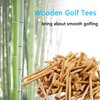 Zivisk Wooden Golf Tees 3-1/4" 100 Count 83mm Natural Color